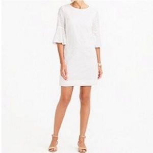 J. Crew White Bell-Sleeved Mini Dress